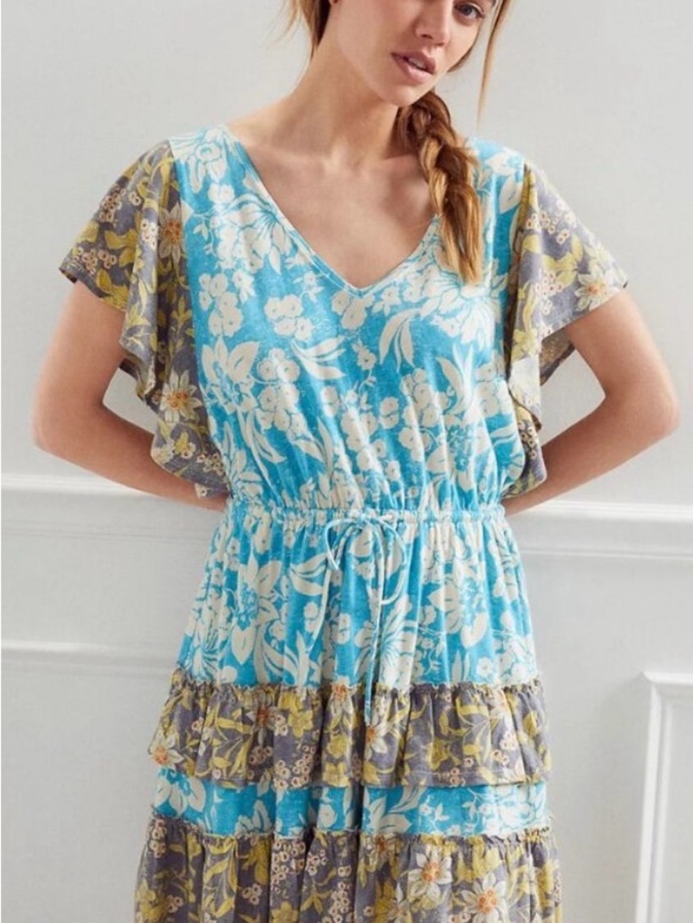 Anthropologie Daily Practice 3 tiered mini dress - excellent condition. - size S
